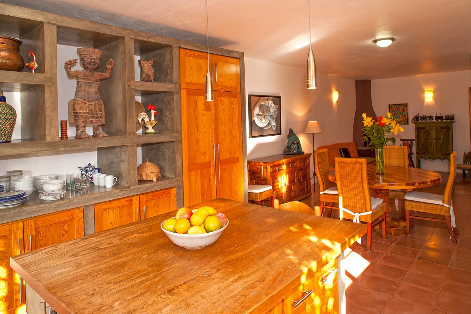 Kitchen with built-in pantry and cabinets