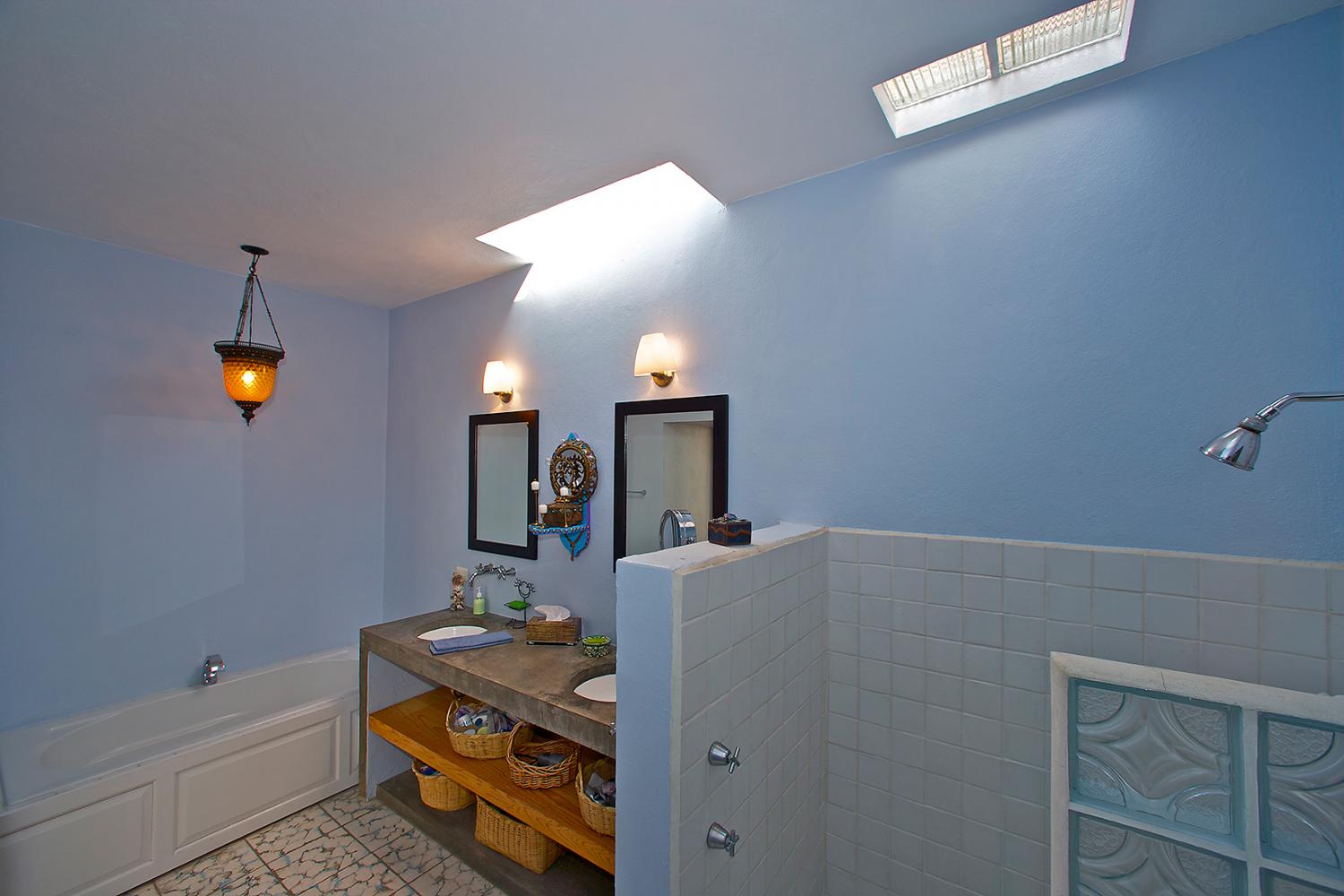 Master bathroom with shower and tub